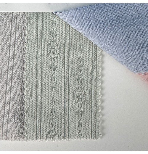 200gsm 93% Organic Cotton 7% Spandex Quick-dry Breathable Stretchable Jacquard Knitted Fabric 200gsm 93% Organic Cotton 7% Spandex Quick-dry Breathable Stretchable Jacquard Knitted Fabric