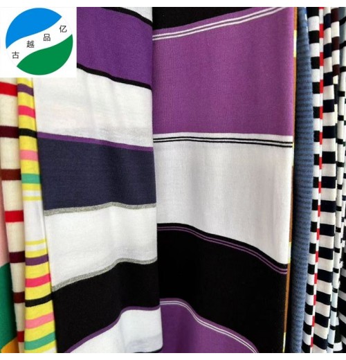 2023 new knit cotton single jersey stripe 100% cotton without spandex stock lot fabric ready goods 2023 new knit cotton single jersey stripe 100% cotton without spandex stock lot fabric ready goods