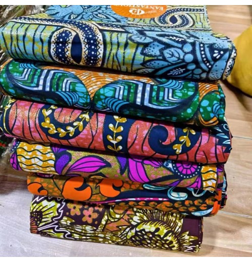 New Design Wholesale Luxury Super Gold wax print Dutch 100% cotton soft real wax cloth fabric for dress wedding home textile New Design Wholesale Luxury Super Gold wax print Dutch 100% cotton soft real wax cloth fabric for dress wedding home textile