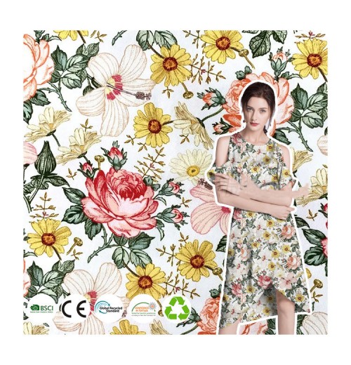 Fashion Dress Fabric 150gsm 100% Cotton Floral Printed Satin Fabric Silk Floral Print Cotton Fabric For Women Garment Fashion Dress Fabric 150gsm 100% Cotton Floral Printed Satin Fabric Silk Floral Print Cotton Fabric For Women Garment