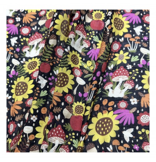 The factory outlet mushroom design digital printing muslin 2*2 plaid double gauze bamboo organic cotton fabric for baby clothes The factory outlet mushroom design digital printing muslin 2*2 plaid double gauze bamboo organic cotton fabric for baby clothes