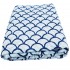 Hot Selling Indian Block Print Organic Cotton Fabric Handmade White Running Craft Material for Clothing Shirts Bags-Wholesale